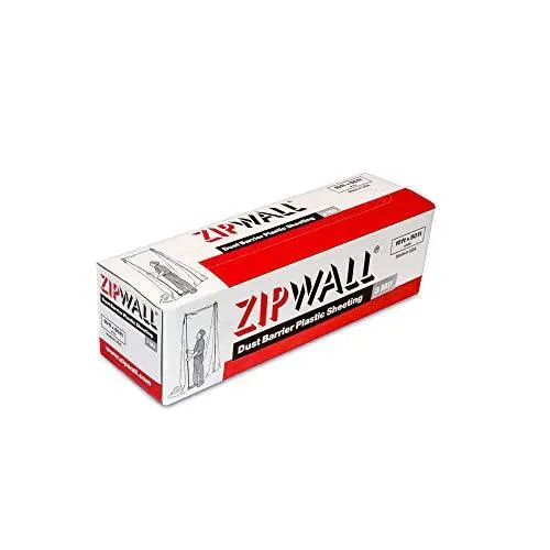 ZipWall PY50 Dust Barrier Plastic Sheeting White 10ft x 50ft 3 mil											...