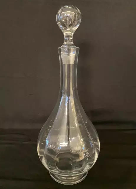 Baccarat Montaigne Optic Clear Crystal Decanter w/ Stopper 12 3/4"