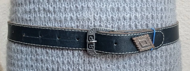 Ceinture Femme Galeries Lafayette - Motif Papillon - Grise - Tissu - Made In France - Neuve