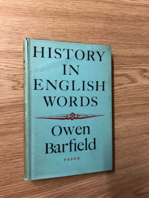 HISTORY IN ENGLISH Words By O Barfield Pub Faber 1956 Hardback history-in-english-words-by-o-barfield-pub-faber-1956-hardback