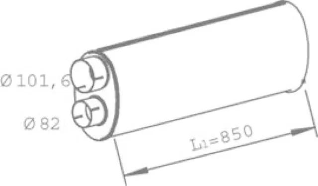 DINEX Mittelschalldämpfer MSD Vorschalldämpfer Mitteltopf 47308