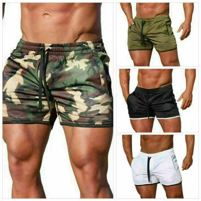 Mens Fitness Sports Shorts Muscle Gym Workout Training Running Joggings Pants