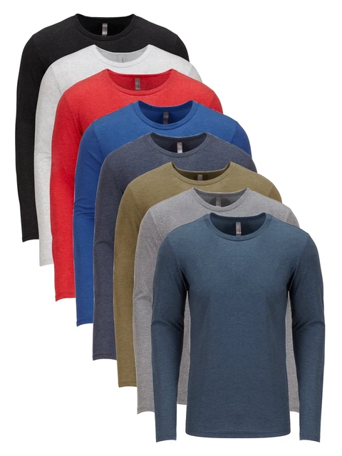 Da Uomo Unisex Next Level Tri-Blend Manica Lunga T-Shirt