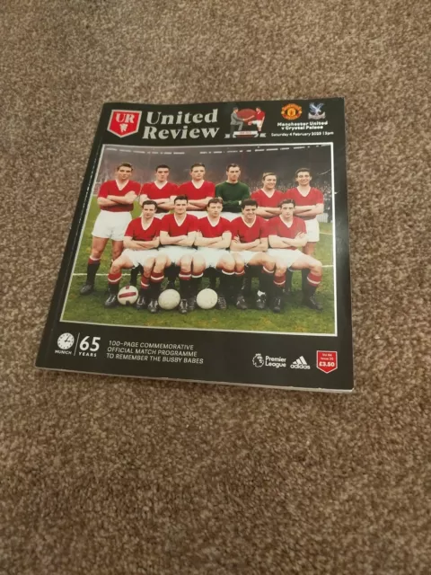Manchester United  v   Crystal Palace 4/2/23  Programme  , Busby Babes tribute