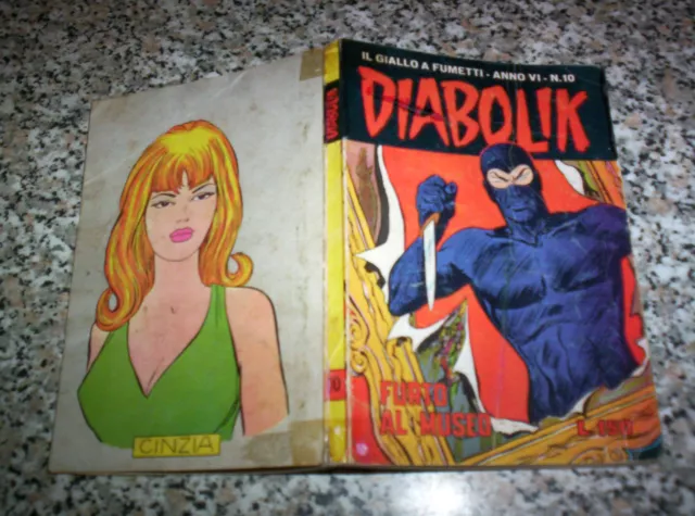 Diabolik Anno Vi (Sesto) Originale N.10 Del 1967 Buono.......kriminal Satanik