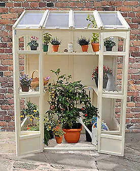 Forest Victorian Tall Wall Wooden Greenhouse - Plant Growhouse - 1.47 x 0.74m