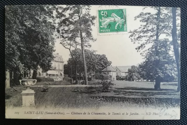 CPA (95) - SAINT-LEU - Château de la Chaumette - Le Tennis et le Jardin