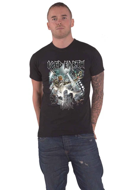 Iced Earth T Shirt Dystopia Band Logo new Official Mens Black