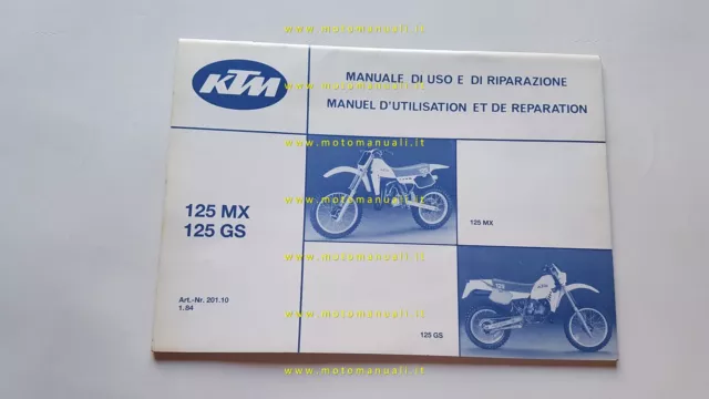 KTM 125 GS - MX 1984 manuale uso / officina originale italiano