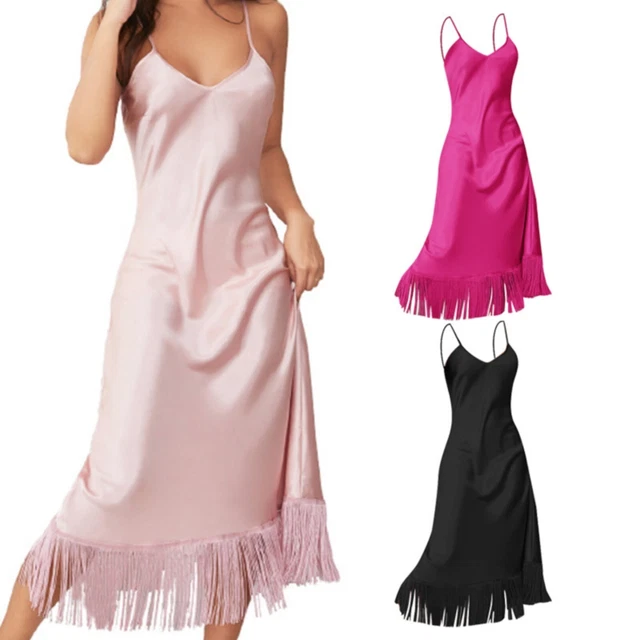 Womens Silk Pajamas Set Sexy Ice Silk Nightdress Women's Women Halloween Pajamas