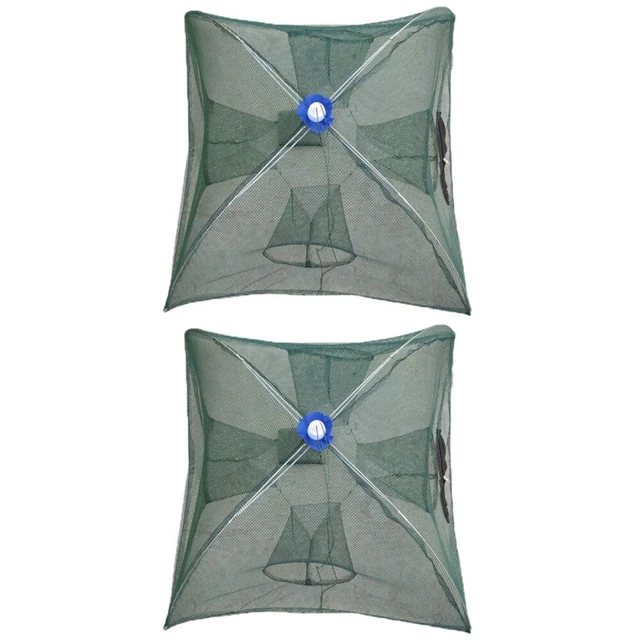 2 pcs Durable Faltbare Fischernetz Käfig Net Für Garnelen Crawfish