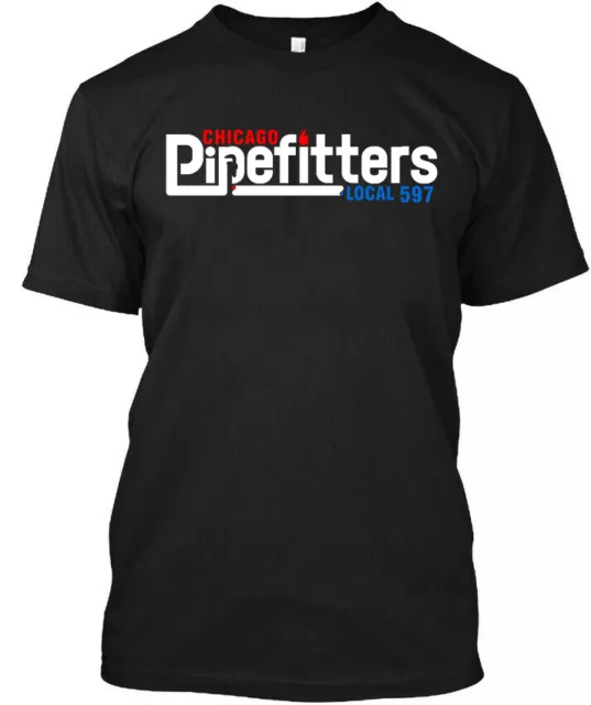 NWT Pipefitters Local 597 American Labor Union Graphic Vintage T-Shirt S-4XL