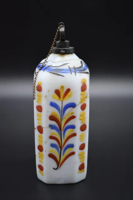 Antique Spanish glass decorated bottle C. 19th century AD 2