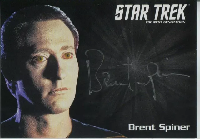 Star Trek TNG Portfolio Prints Autograph Card Brent Spiner