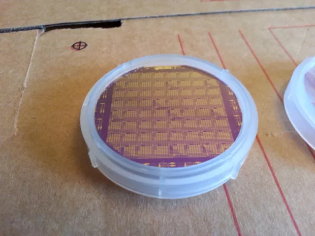 2" Golden Test Silicon Wafer Unique Extremely Rare  RF NAND / NOR GATES