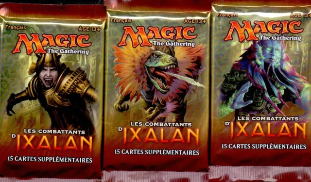 MTG MAGIC  3  BOOSTERS LES COMBATANTS D'IXALAN français