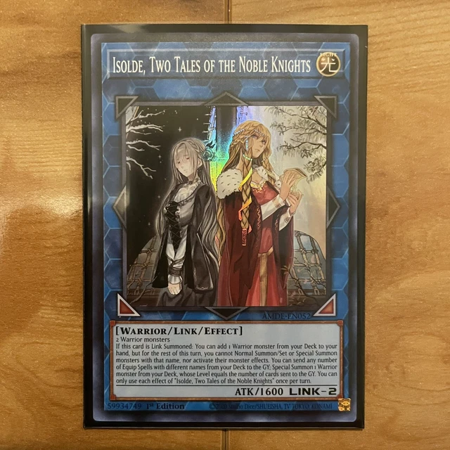 YuGiOh Isolde Two Tales Of The Noble Knights AMDE-EN052 1st Edition Super Rare