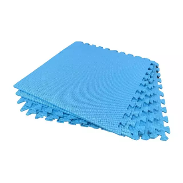 Set 6 Mattonelle Tappeto Antiscivolo per Piscina colore Blu 60x60x0,8 cm