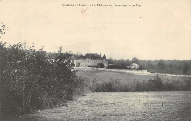 CPA Environs de Cosne - Le Château de Jérusalem - Le parc  (128281)