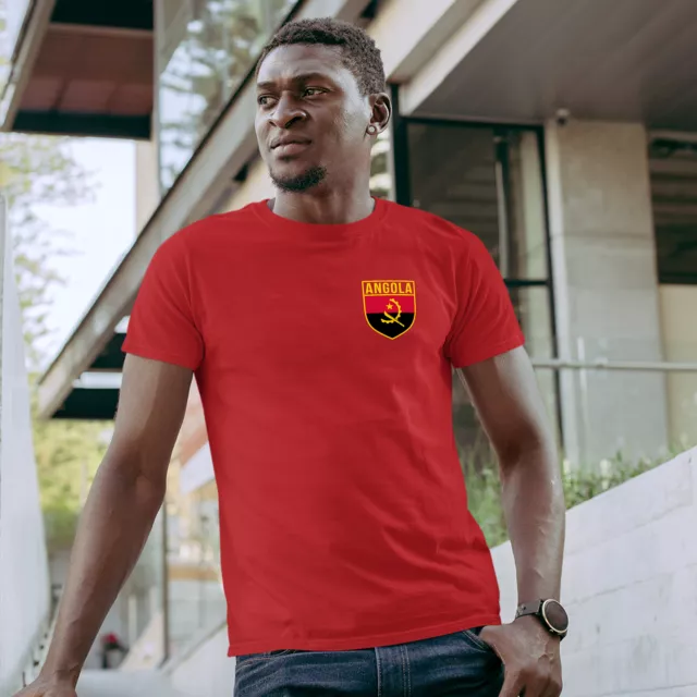 Personalised Angola Badge T Shirt For Men shirt Football Him Soccer Custom Fo... 3
