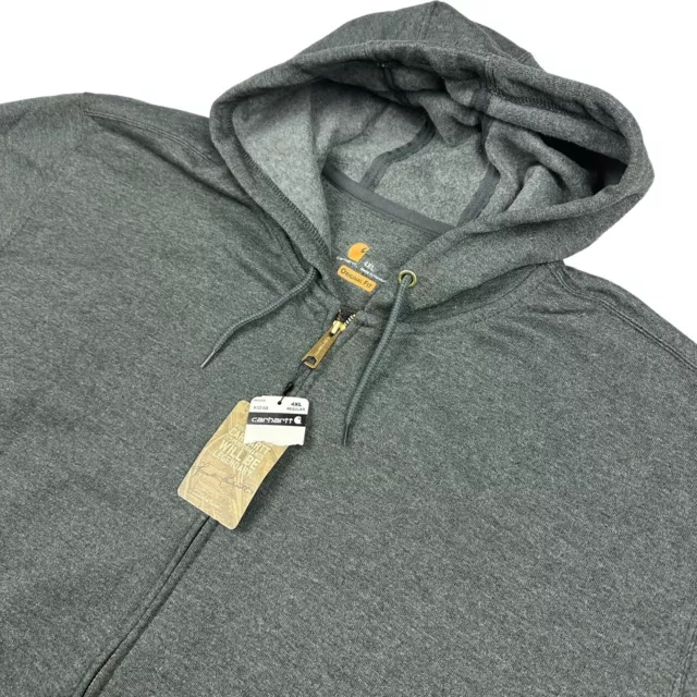 NEW CARHARTT MEN'S Original Fit Full Zip Hoodie Sweatshirt Gray • 4XL ...