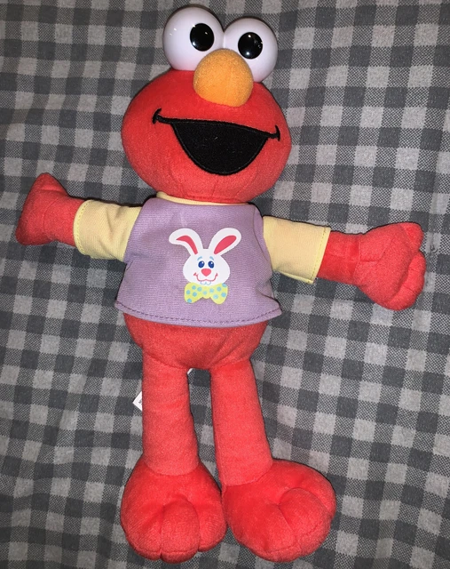 Fisher Price 11” Red Elmo Sesame Street Stuffed Animal Plush Toy Bunny Shirt
