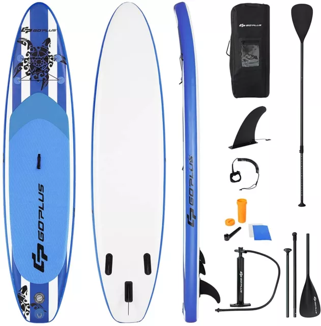 Tabla Inflable de Paddle Sup Board Extra Amplia con Control Surf Azul Oscuro