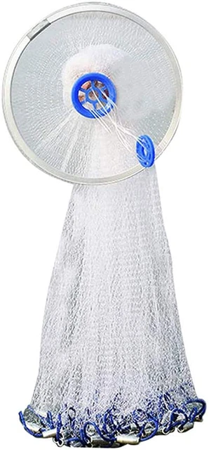 3/4/5/6/8FT Radius Saltwater Fishing Cast Net Easy Throw Fishing Net Strong Nylo