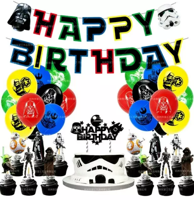 Star Wars Party Set Party Supplies Banner Toppers Balloons Birthday Decoration