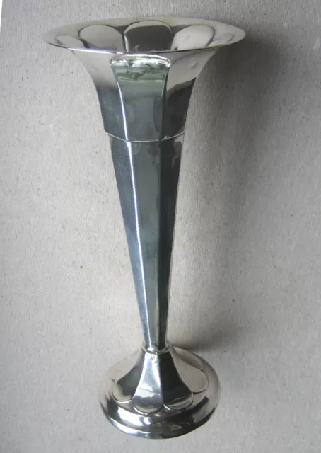 Antique Victorian Solid Silver Trumpet Vase Sheffield 1898-9 James Deakin & Sons