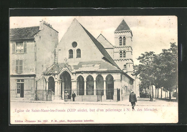 CPA Saint-Maur, L´Eglise XIIIe siecle, Facade