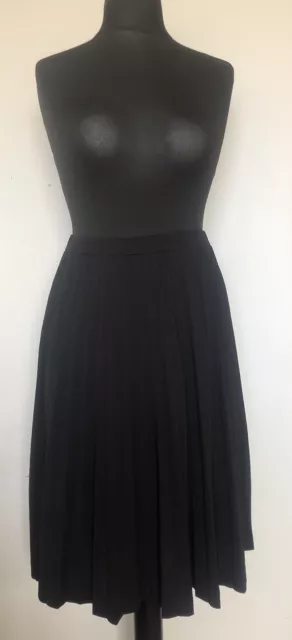 Vintage Liz claiborne Pleat Black Dress Autumn Fall Skirt