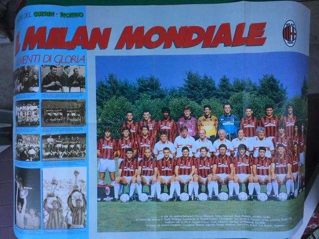 Maxi Poster Milan Champion D'Italie 1978-79 1979 Guerin Sportif N