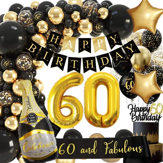 Palloncini 60 Anni Compleanno Uomo Donna Decorazioni 60 anni Compleanno Add