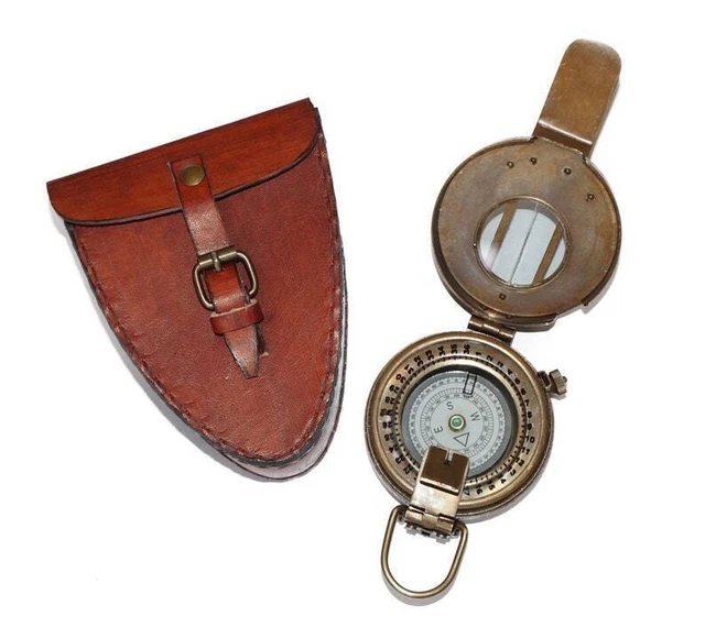 BW Bundeswehr boussole de l'armée avec étui olive, boussole