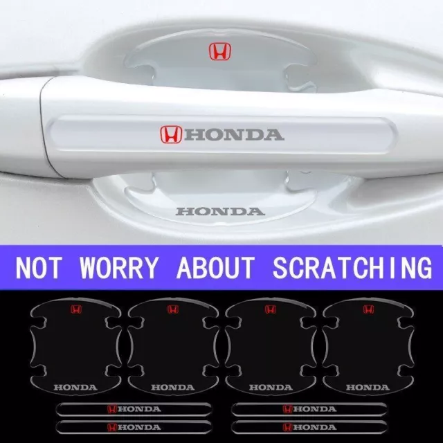 8PCS Invisible Car Door Handle Scratches Sticker Protector Film Decal for Honda