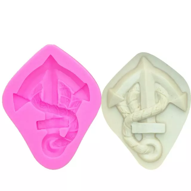 Silicone Mold Cupcake Topper Anchor Boat Fondant Mould Cake Decorating Tool Diy
