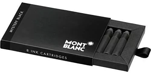 Montblanc Fountain Pen Ink Cartridges Mystery Black   8  New In Box 105191