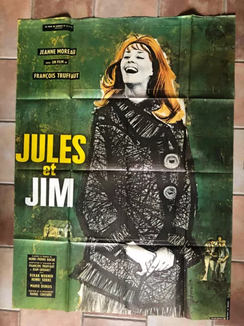 affiche cinema Jules et Jim Truffaut Jeanne Moreau 120x160