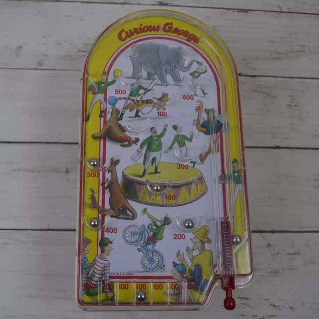 Curious George - Pinball Game Toy Retro Circus Monkey Handheld Travel Game