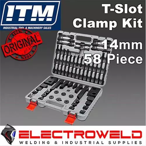 58 x ITM 14mm T-Slot Clamp Holder Clamping Kit Vice Studs Blocks KKCLAMPKIT-14