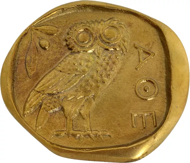 Owl of Wisdom Bronze Desk Presse Papier - Paperweight - Goddess Athena symbol