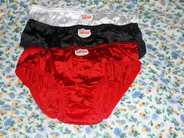 6x Vintage GRANNY High Waist Nylon Bikini Underwear Panties Briefs Plus  Size 3XL