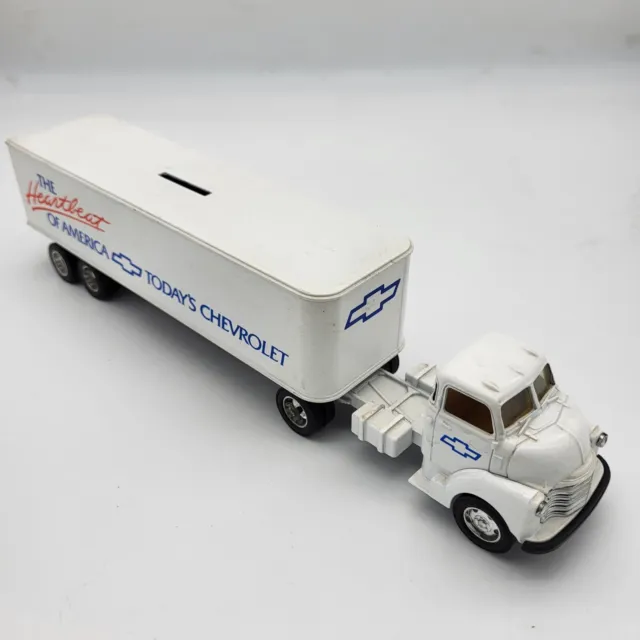 ERTL 1950 Chevy Die cast The Heartbeat of America Tractor Trailer Bank w/Key