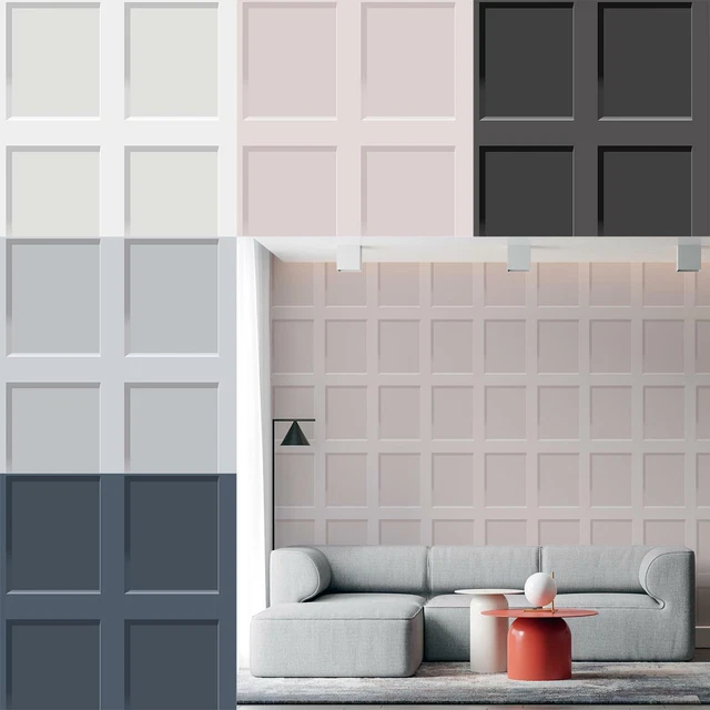 HERITAGE WOOD 3D Effect Panel Wallpaper Debona Blue Grey White Wooden