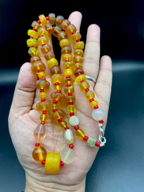 Ancient Roman Greek Sasanian Afghani Antiquity Glass  Ancient Agate Old Beads #A 2