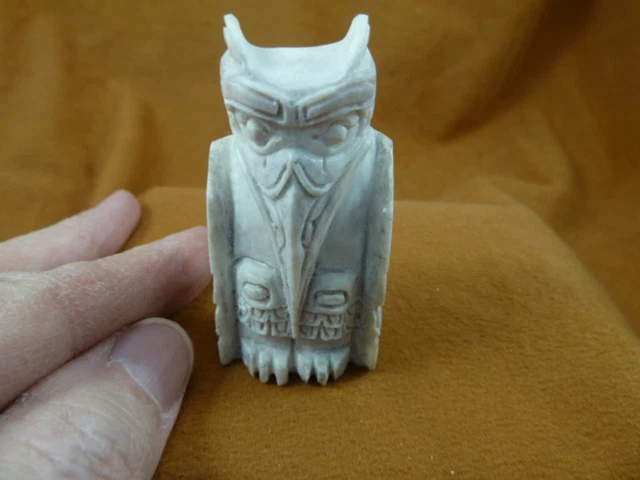RAVEN-W8 little Raven crow totem shed ANTLER figurine Bali detailed spirit birds