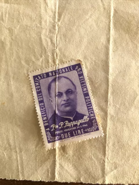 Francobollo 1944 Fosse Ardeatine, Padre P.Pappagallo, Comitato Vittime Politiche