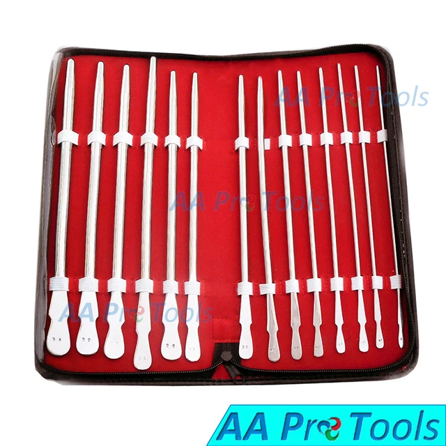 14 Pieces Set Of Dittel Urethral Sounds Gynecology Surgical Instruments 14 Pieces Set Of Dittel Urethral Sounds Gynecology Surgical Instruments