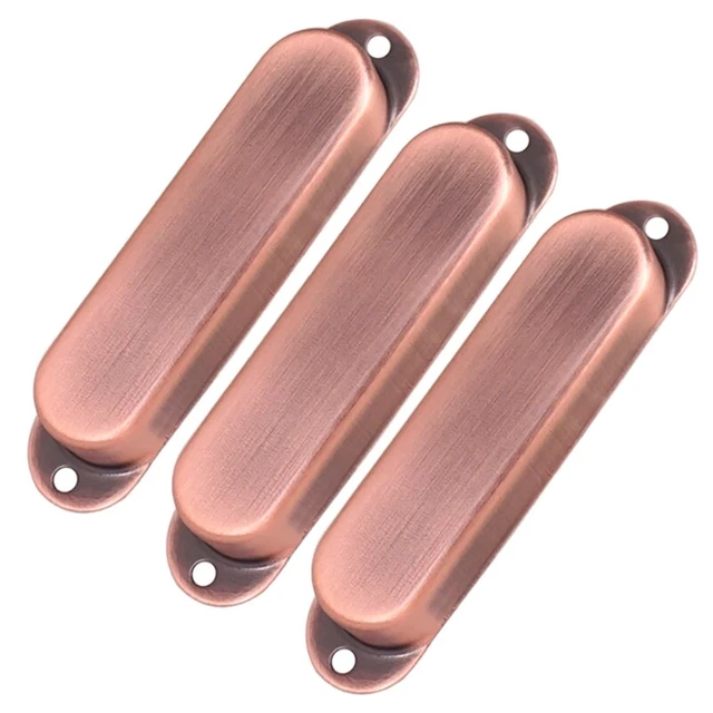 3Pcs Guitar Pickup Covers Closed Metal Single Coil Pickup Cover for ST SQ E Q3I2